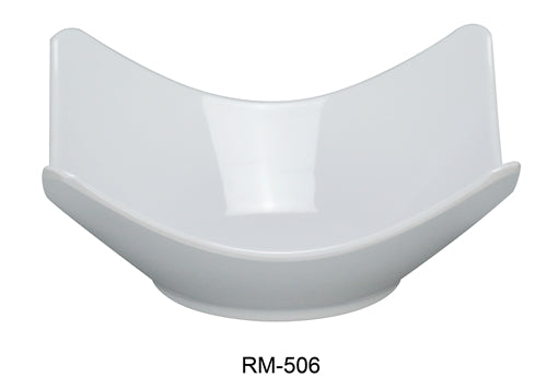 Yanco RM-506 Rome 6.25" Square Salad Bowl, 12 oz Capacity, Melamine, White Color, Pack of 48