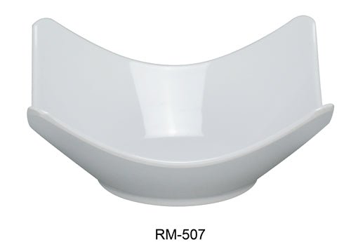 Yanco RM - 507 Rome 7.25" Square Salad Bowl, 16 oz Capacity, Melamine, White Color, Pack of 48