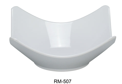 Yanco RM-507 Rome 7.25" Square Salad Bowl, 16 oz Capacity, Melamine, White Color, Pack of 48
