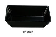 Yanco RM - 610BK Rome Rectangular Deep Plate, 9.75" Length, 5.875" Width, 2.5" Height, Melamine, Black Color, Pack of 24