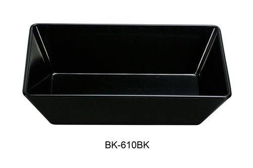 Yanco RM - 610BK Rome Rectangular Deep Plate, 9.75" Length, 5.875" Width, 2.5" Height, Melamine, Black Color, Pack of 24
