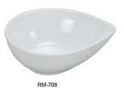 Yanco RM - 708 Rome Water Drop Shape Bowl, 26 oz Capacity, 8" Length, 6" Width, 2.75" Height, Melamine, White Color, Pack of 48