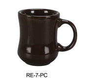 Yanco RE - 7 - PC Recovery Provo Mug, Caramel, 7 oz Capacity, 3.75"‚ Height, 3"‚ Diameter, China, Brown Color, Pack of 36