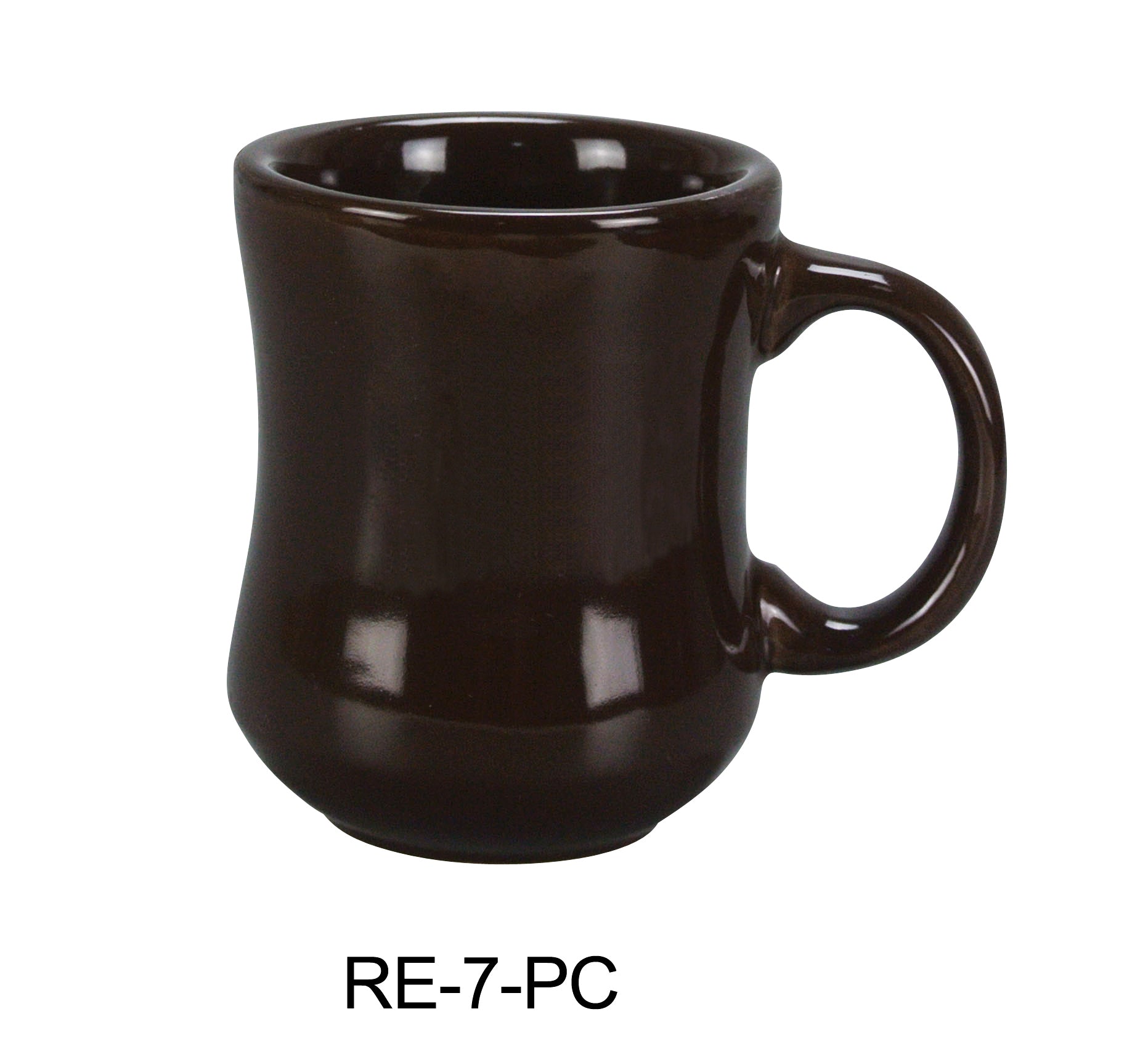 Yanco RE - 7 - PC Recovery Provo Mug, Caramel, 7 oz Capacity, 3.75"‚ Height, 3"‚ Diameter, China, Brown Color, Pack of 36