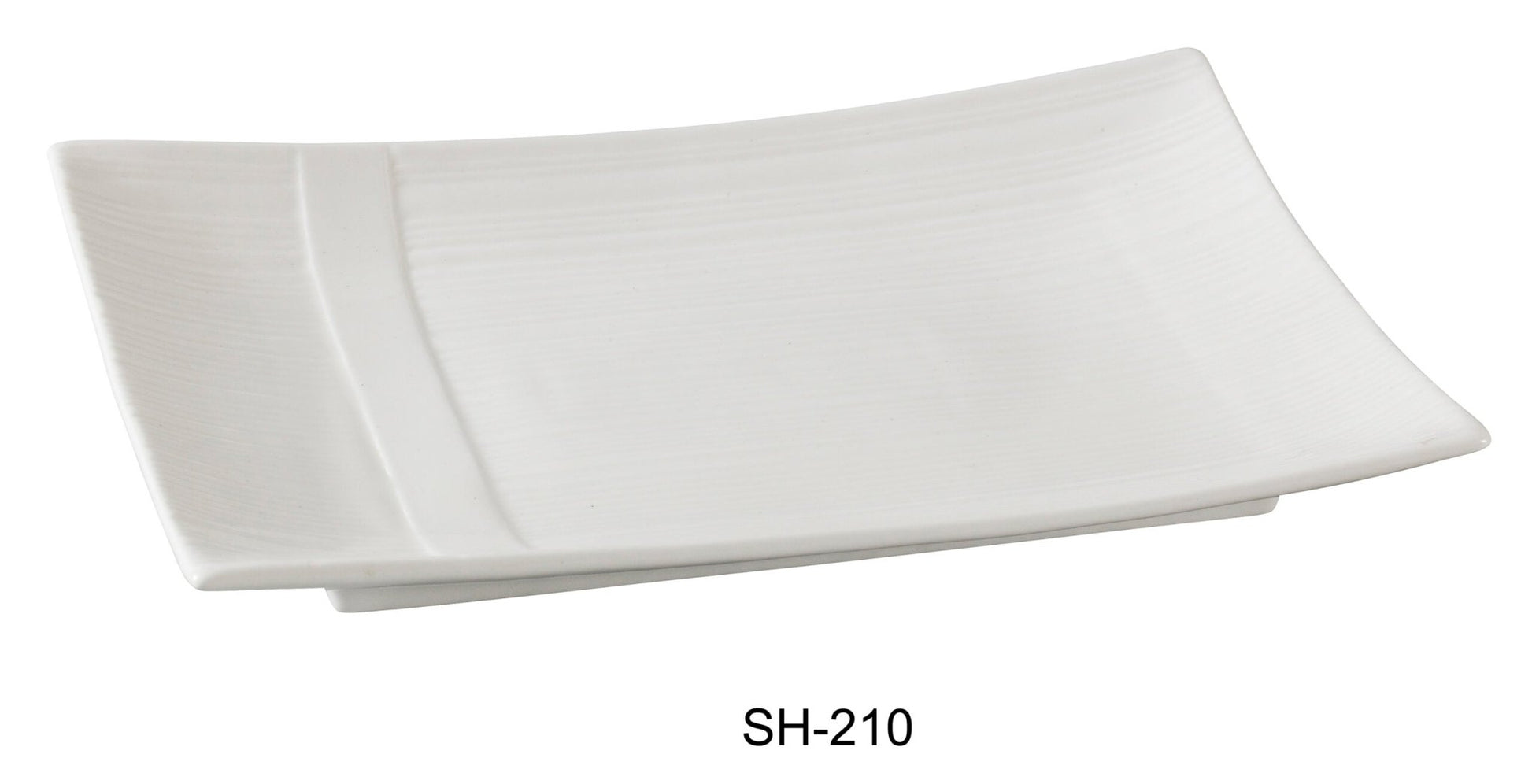 Yanco SH - 210 Shanghai Rectangular Plate, 10"‚ Length x 7"‚ Width, China, Bone White (Pack of 24)