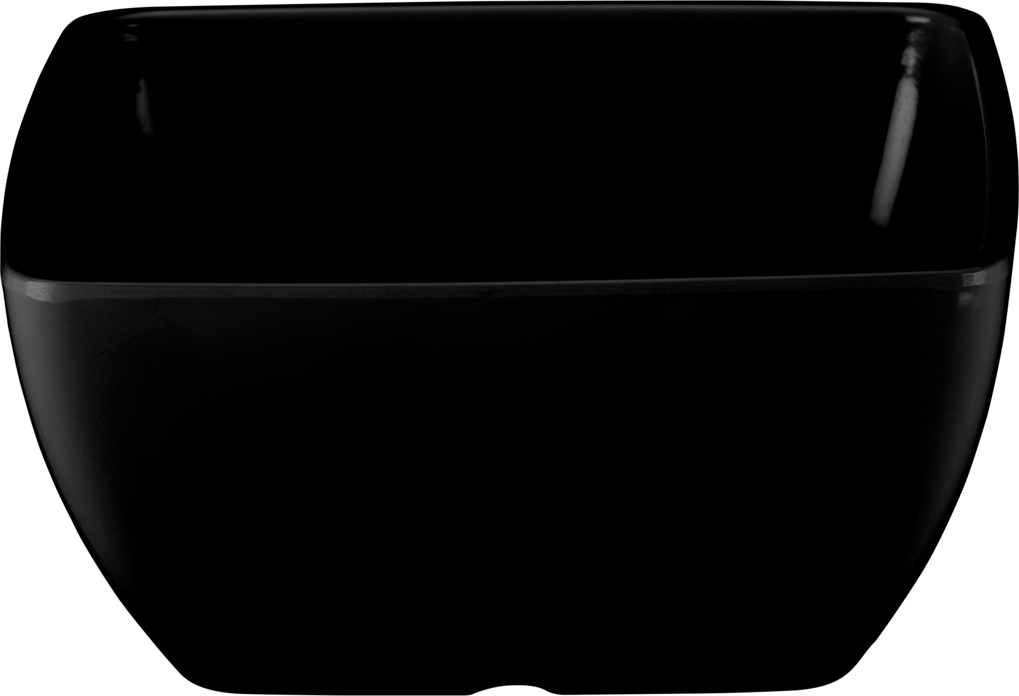 Melamine Square Bowl 12 inch, 287 Oz./ 8.9 Qts. Black, Pack of 3