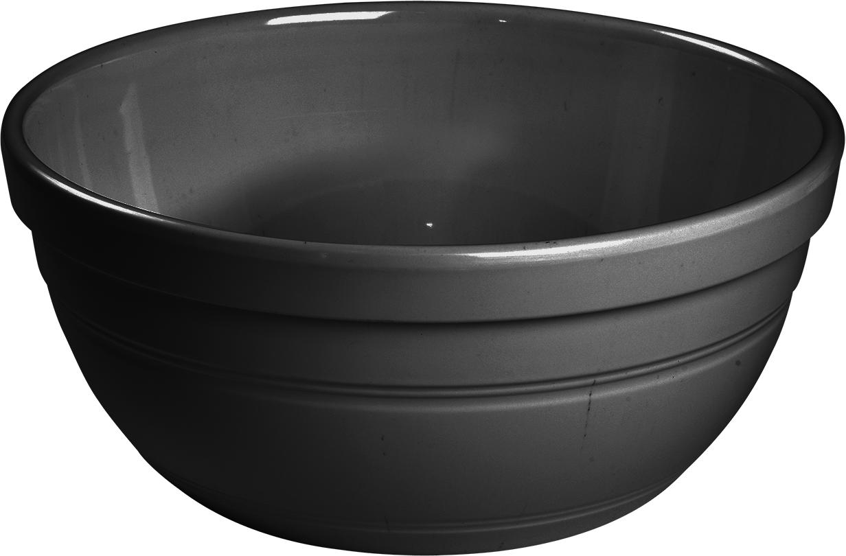 Melamine Ben Bowl for Serving, 9 inch, 84.5 Oz./ 2.6 Qts. Black, Pack of 6