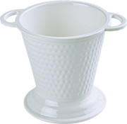 Melamine Balti Bucket Bowl for Serving, 5.75 inch White 14 Oz. - 12/case