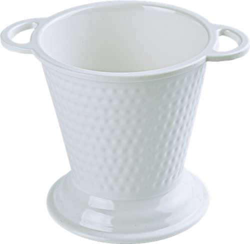 Melamine Balti Bucket Bowl for Serving, 5.75 inch White 14 Oz. - 12/case