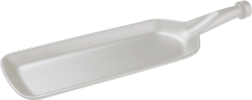 Melamine Bat Shaped Serving Platter, 14 inch x 4.1 inch, Pack of 12, Black/White
