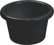 Servewell S-2747B-A – Melamine Ramekin Plain 2 Oz. Black