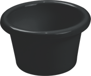 Melamine Ramekin Plain 4 Oz. Black, Pack of 48