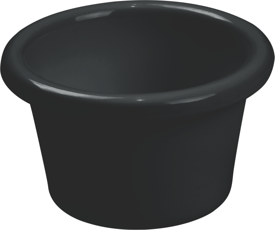 Melamine Ramekin Plain 4 Oz. Black, Pack of 48