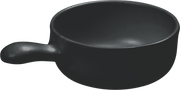 Melamine Round Scoop 4.3 inch, 3.4 Oz. Black, Pack of 24