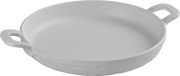 Melamine Round Serving Dish W/ Handle 7.5 inch White, Pack of 6