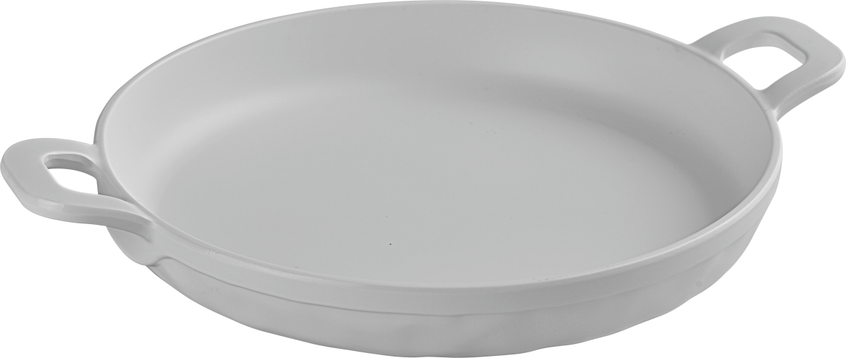 Melamine Round Servo Dish W/handle 7.5 inch White