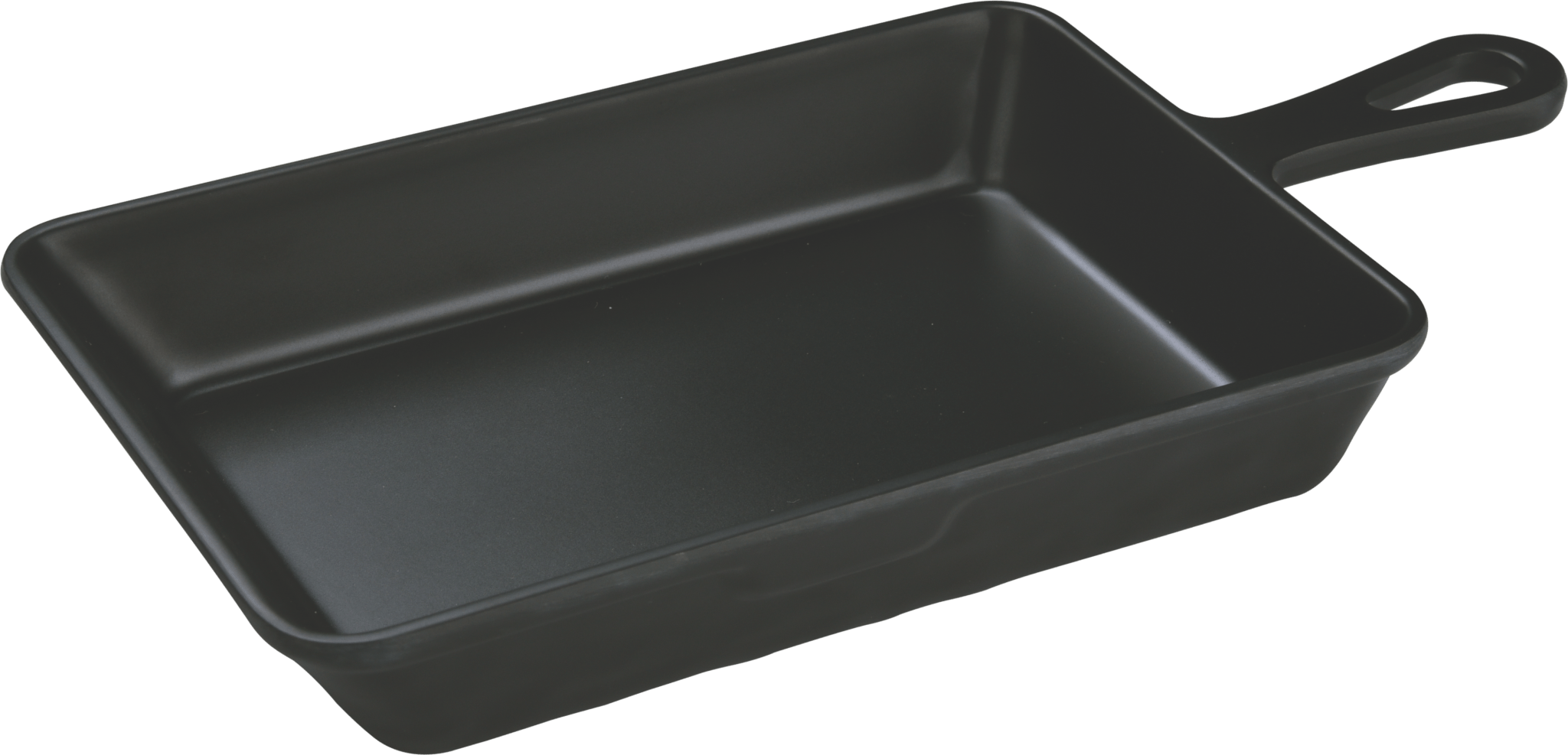 Melamine Rectangle Serving Dish W/handle, 10.8 Oz. Black, Pack of 10