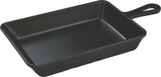 Melamine Rect Servo Dish W/handle 6.75 inch x 4.4 inch, 10.8 Oz. Black