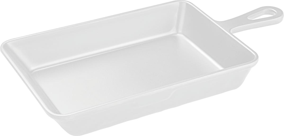 Melamine Rectangle Platter Dish W/handle 10.8 Oz. White, Pack of 10