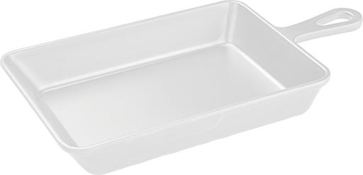Melamine Rect Servo Dish W/handle 6.75 inch x 4.4 inch, 10.8 Oz. White