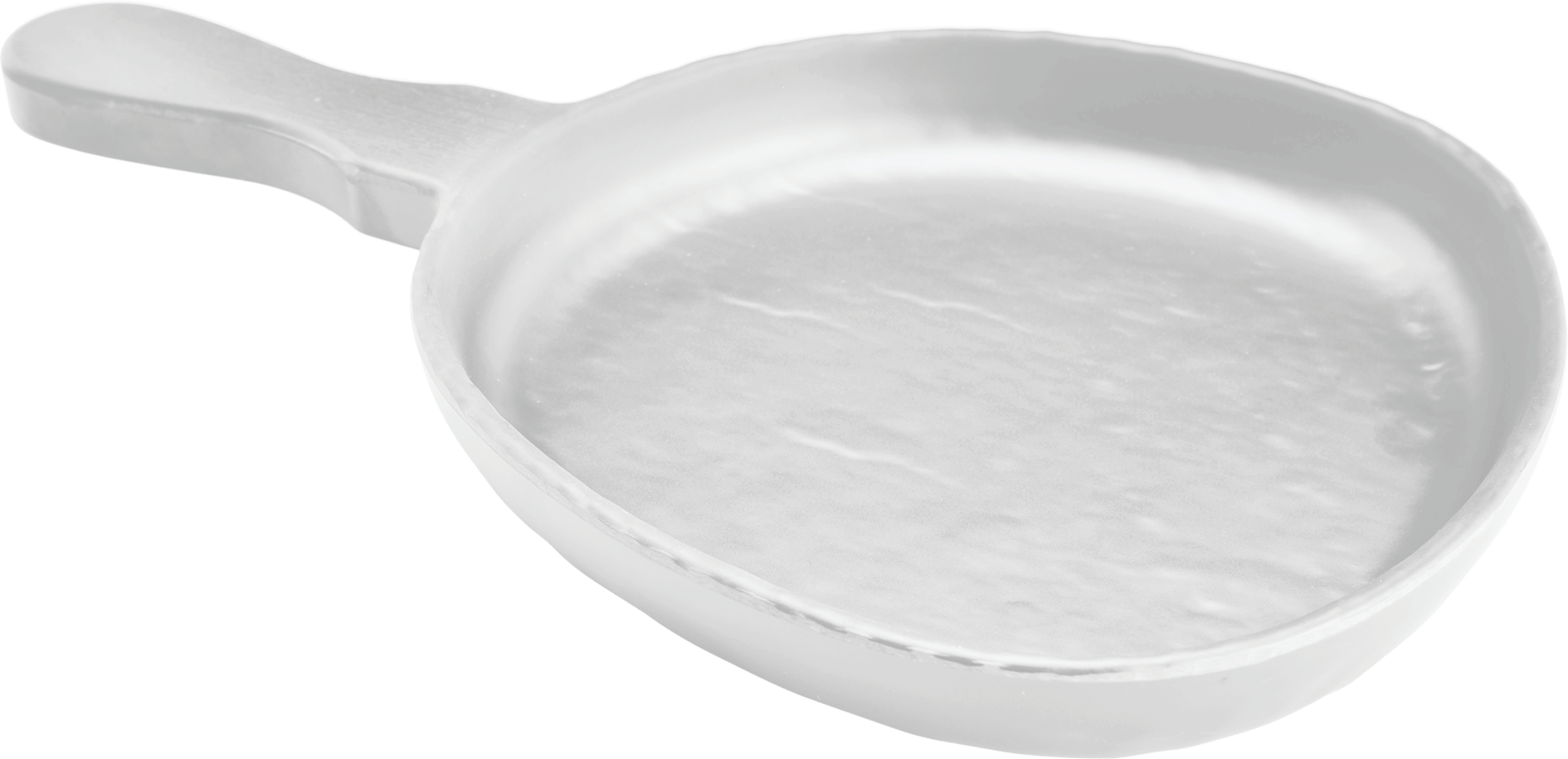 Melamine Serving Dish W/ Handle White, Pack of 6, Pan Shape