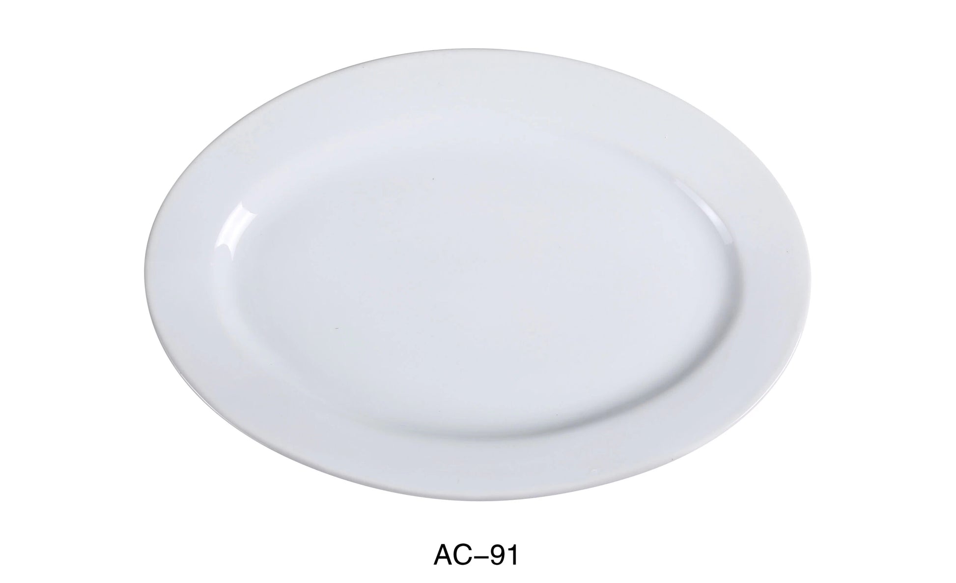 Yanco AC - 91 ABCO 20"‚ Oval Platter, China, Super White, Pack of 4