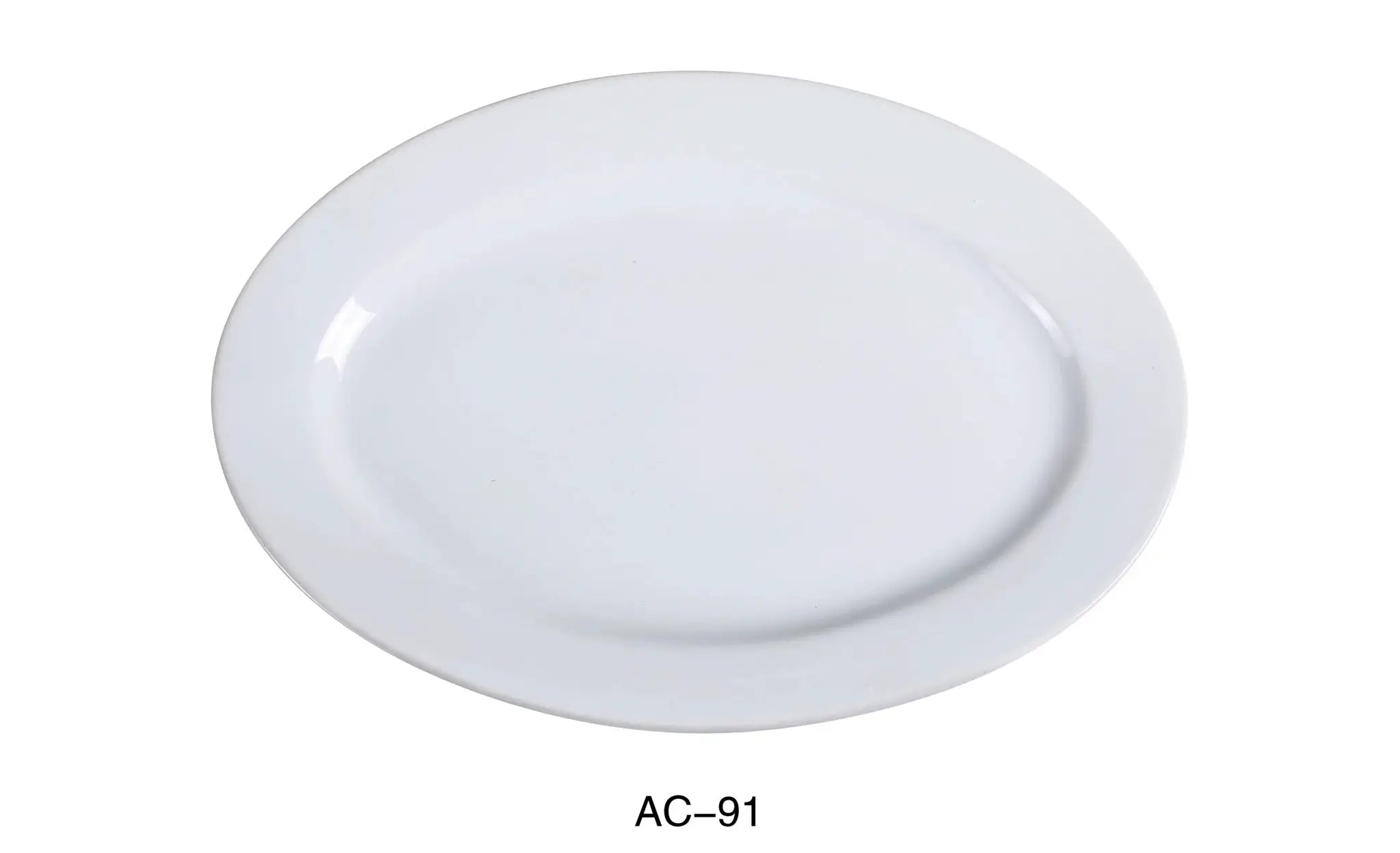Yanco AC - 91 ABCO 20"‚ Oval Platter, China, Super White, Pack of 4
