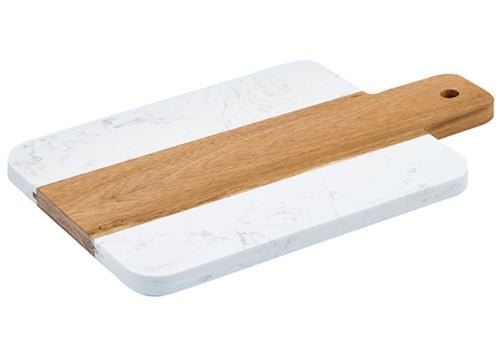 WINCO SBMW - 156 Marble & Wood Serving Board