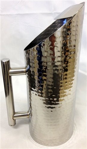 Stainless Steel Hammered Tower Water Pitcher - BH