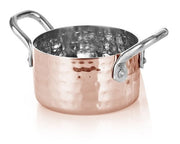 Hammered Stainless Steel Copper Mini Sauce Pan - 7 Oz.
