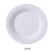 Yanco SI - 110 Siena 10 1/2" x 1" Round Plate, China, Embossed Rim, White, Pack of 12