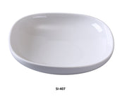 Yanco SI - 407 Siena 7" x 1 5/8" Square Bowl, 16 Oz, China, Embossed Rim, White, Pack of 24