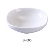 Yanco SI - 505 Siena 4 1/2" x 1 1/2" Sauce Dish, 6 Oz, China, Embossed Rim, White, Pack of 36