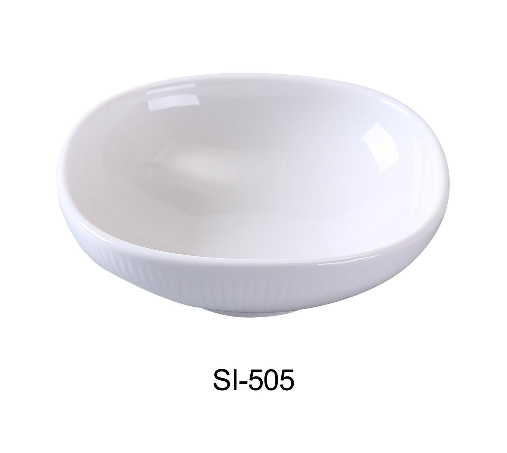 Yanco SI - 505 Siena 4 1/2" x 1 1/2" Sauce Dish, 6 Oz, China, Embossed Rim, White, Pack of 36