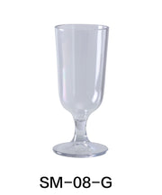 Yanco SM - 08 - G Stemware Goblet Glass, 8 oz Capacity, 3"‚ Diameter, 5.5"‚ Height, Plastic, Clear Color, Pack of 24