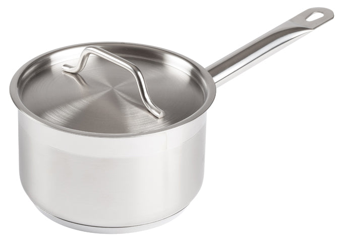 Winco SSSP-2 Stainless Steel Sauce Pan with Cover- 2 Qt.