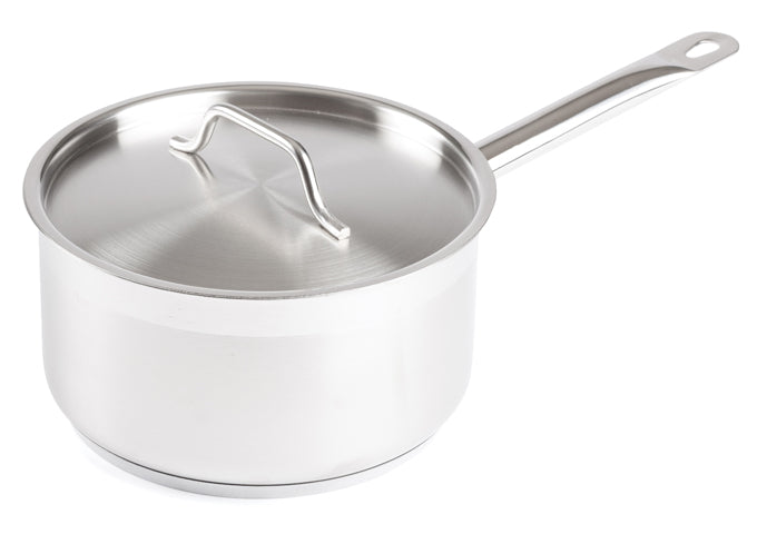 Winco SSSP-3 3.5 qt. Stainless Steel Sauce Pan with Cover