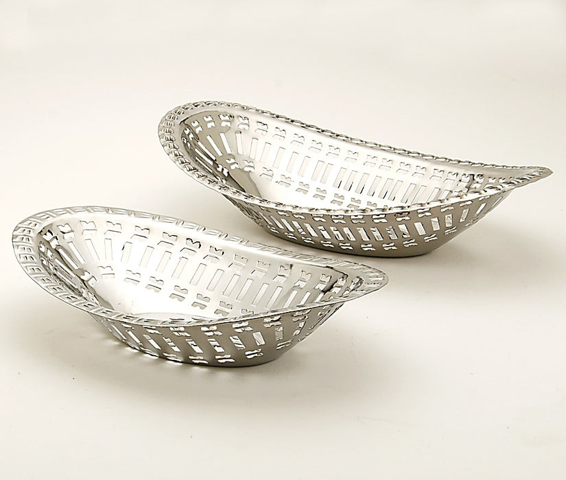 Stainless Steel Bread Basket- Large