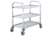 Winco Stainless Steel Trolley, 3 Tiers - 30" x 16" x 33"