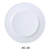 Yanco AC - 20 ABCO Dinner Plate, 11.25"‚ Diameter, China, Super White, Pack of 12