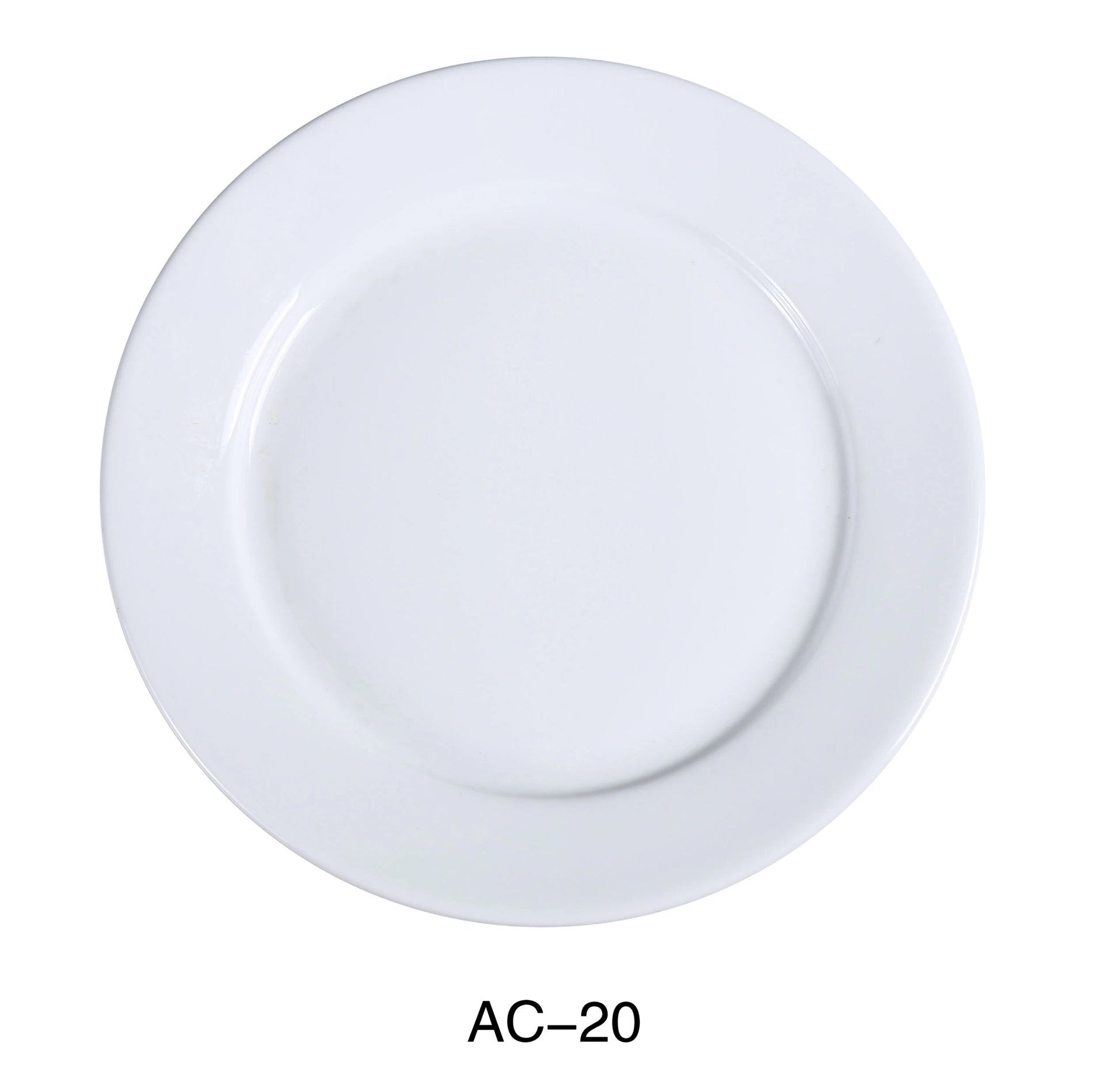 Yanco AC - 20 ABCO Dinner Plate, 11.25"‚ Diameter, China, Super White, Pack of 12