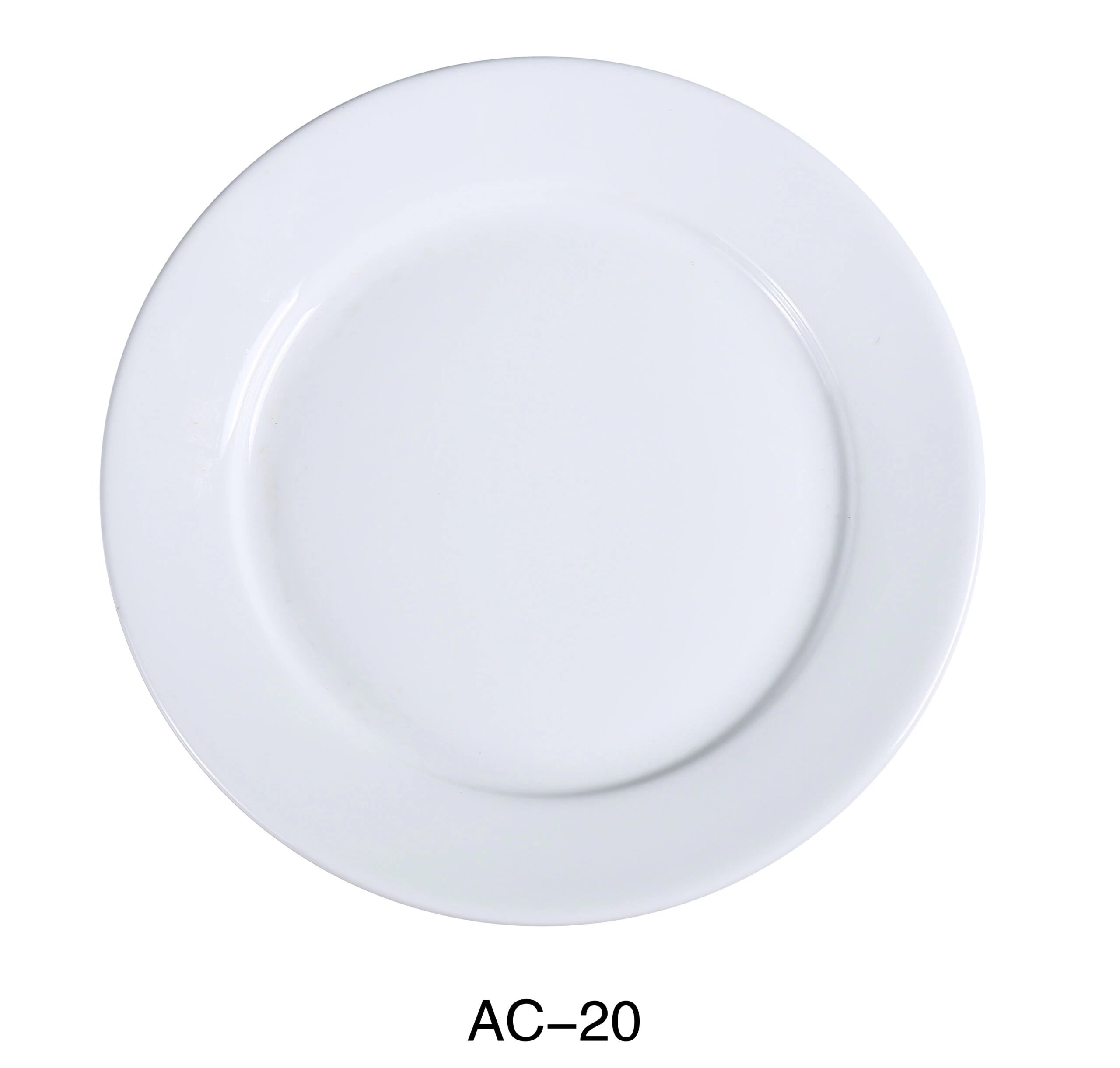 Yanco AC - 20 ABCO Dinner Plate, 11.25"‚ Diameter, China, Super White, Pack of 12