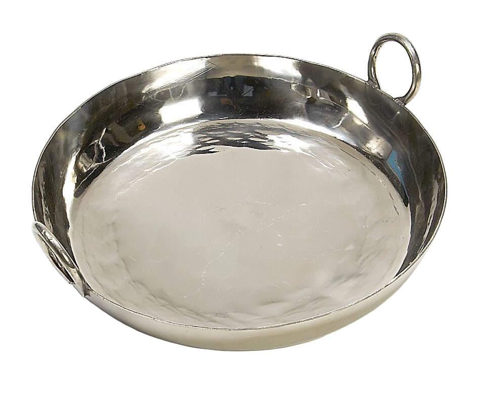 Stainless Steel Flat Bottom Jalebi Kadai Wok - 30 Inch