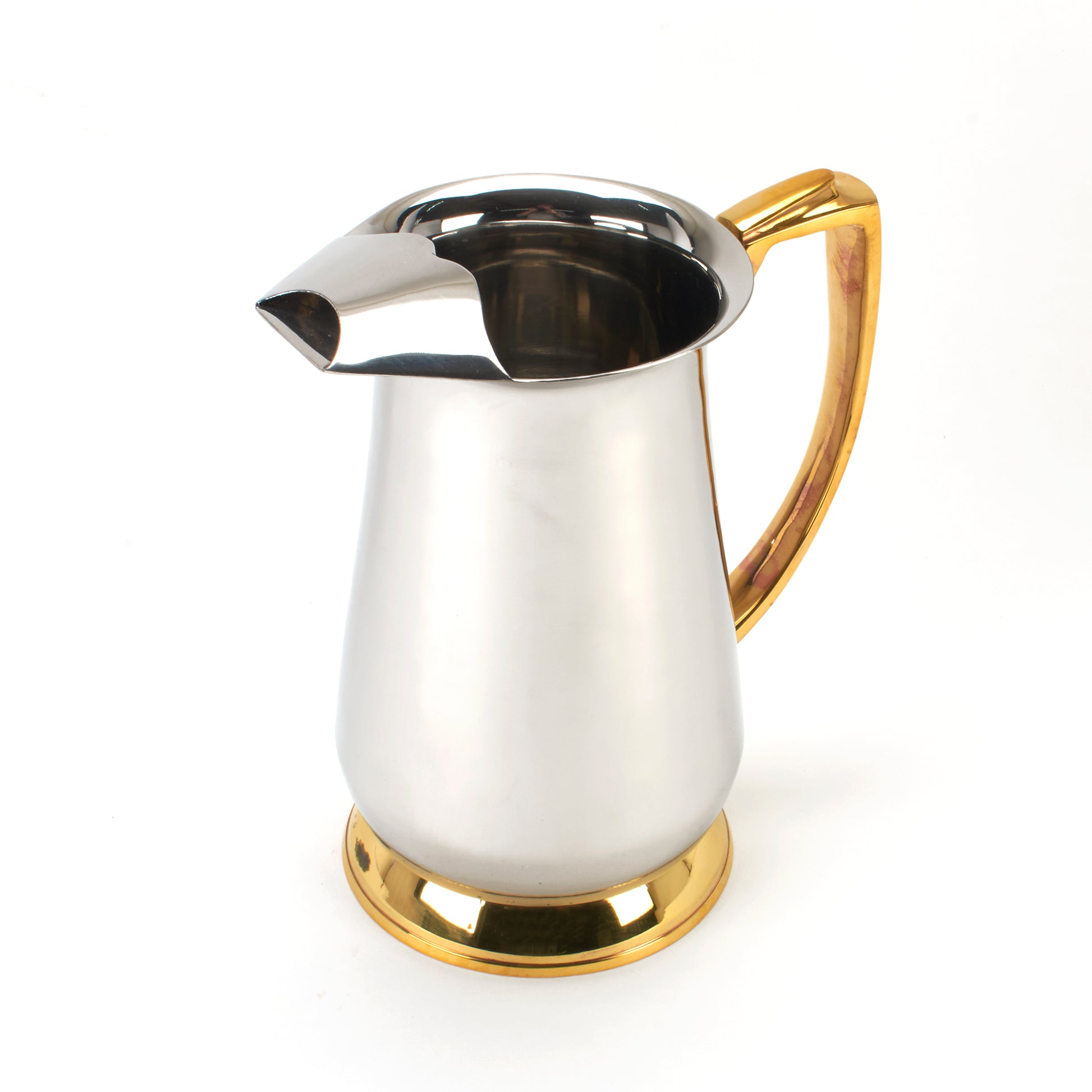 Stainless Steel Pitcher with Brass Handle