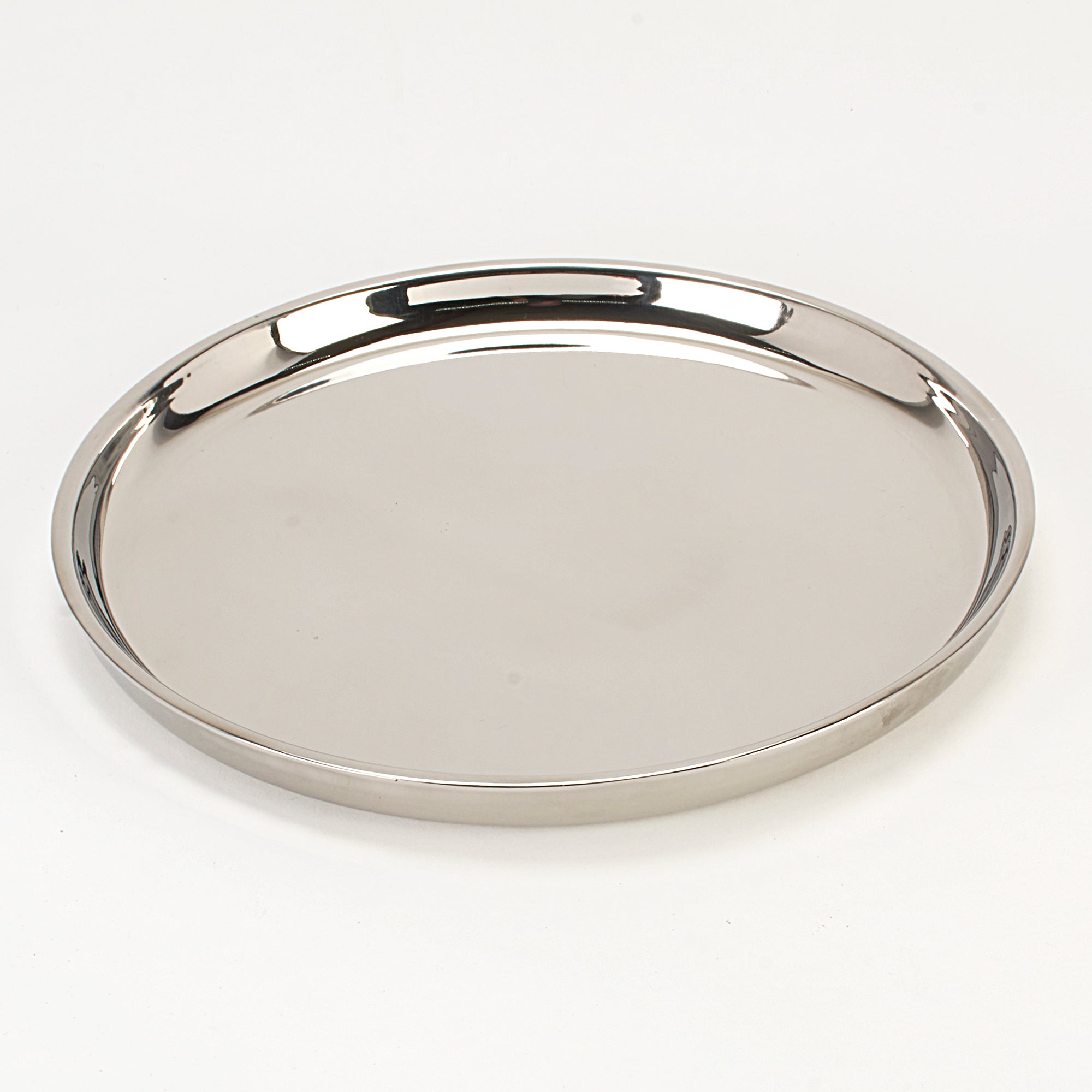 Double Wall Stainless Steel Dinner / Appetizer Plate - 10.25 Inche