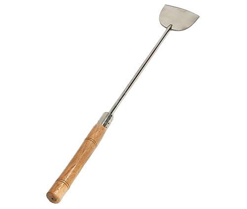 Stainless Steel Mixing Paddle with Wooden Handle - 50 Inch Long