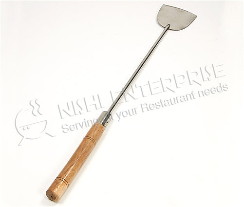 Stainless Steel Mixing Paddle with Wooden Handle - 48 Inch Long