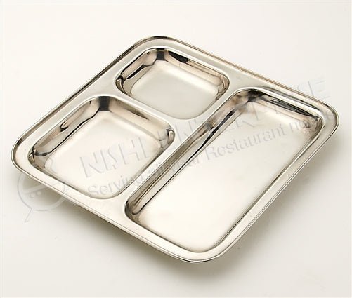 Stainless Steel Square Thali Plate 8 inch