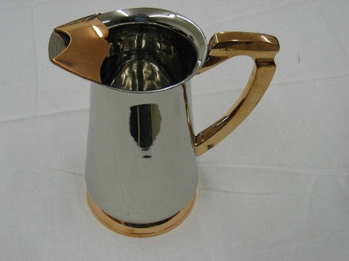Stainless Steel and Copper Pitcher - 64 Oz.