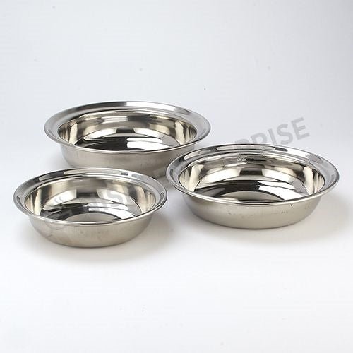 Stainless Steel Round Entree Serving Dish - 8 Oz.
